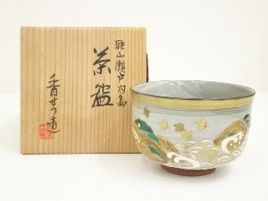 京焼　宮川香せつ造　乾山瀬戸内島茶碗（共箱）